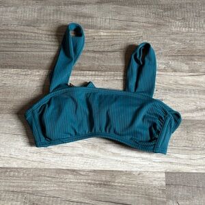 Xhilaration Teal Ribbed Bikini Top